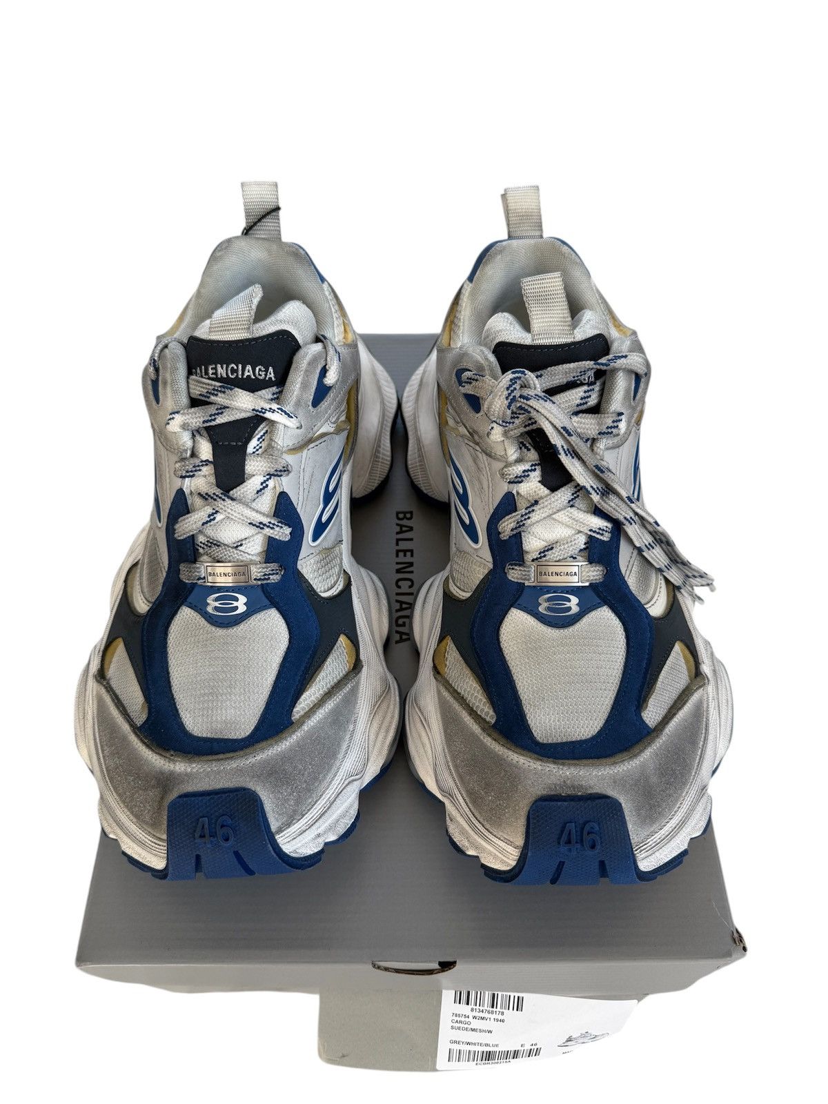 Balenciaga Balenciaga Cargo Blue / Grey Size US 13 / EU 46 - 4 Thumbnail