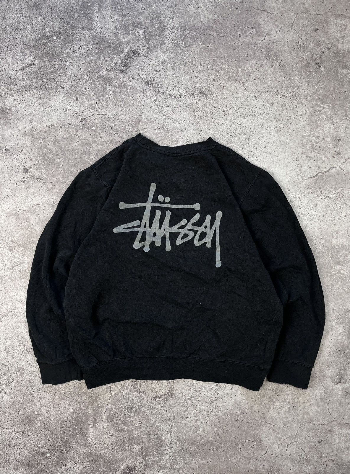 潮*郎様 Stussy x Nike Wash Crew Black Stussy Nike X Stussy Washed Black Sweatshirt M | Grailed