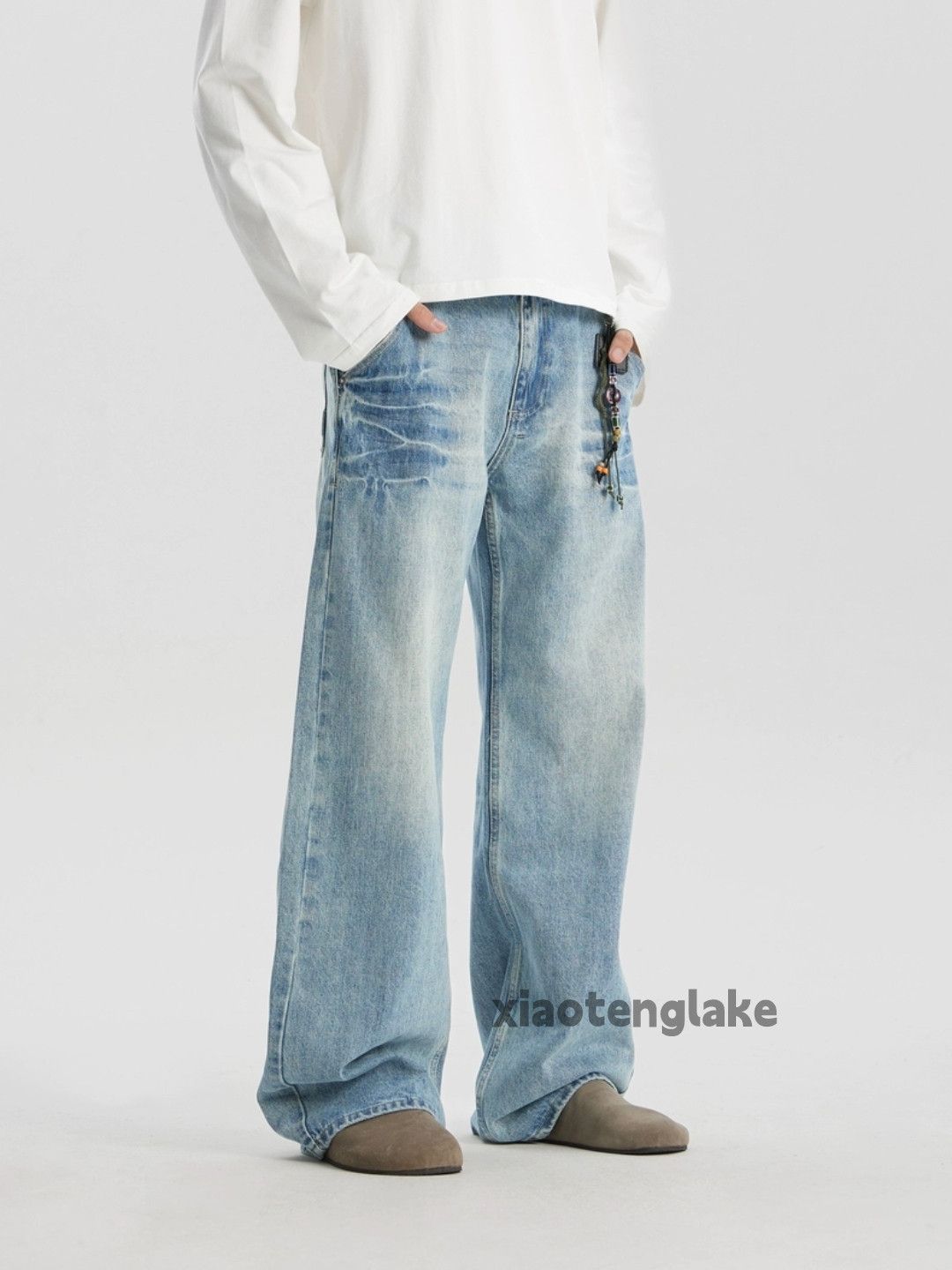 Jean Washed faded loose baggy skate hiphop y2k jeans Size US 32 / EU 48 - 3 Thumbnail