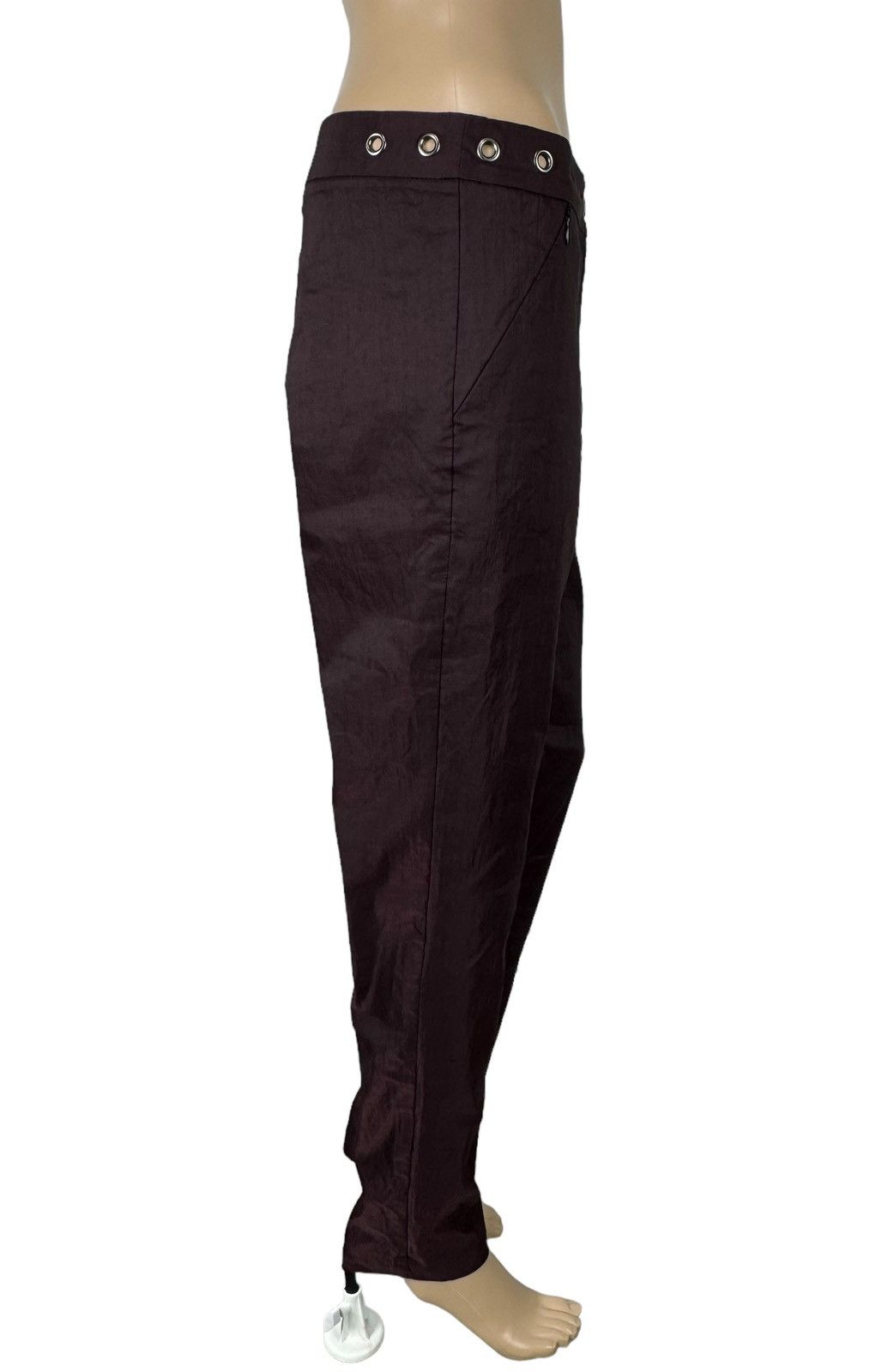 Sarah Pacini Sarah Pacini Linen-Elastan Slim Pants size 1 Size 24" / US 00 / IT 34 - 4 Thumbnail