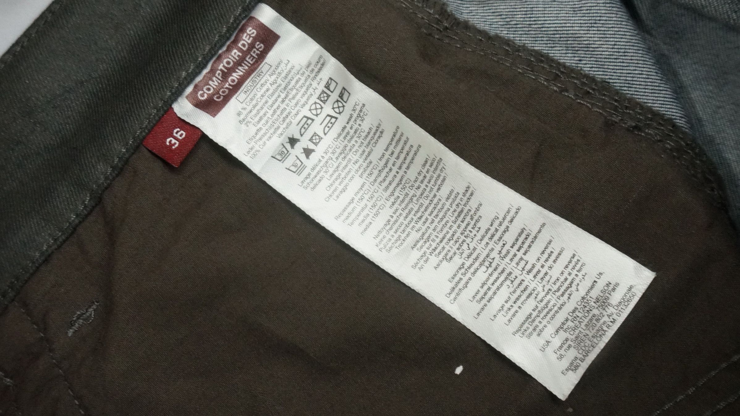 Designer 🔥 Comptoir Des Cotonniers Women's Semi wax pants Size 26" / US 2 / IT 38 - 13 Thumbnail