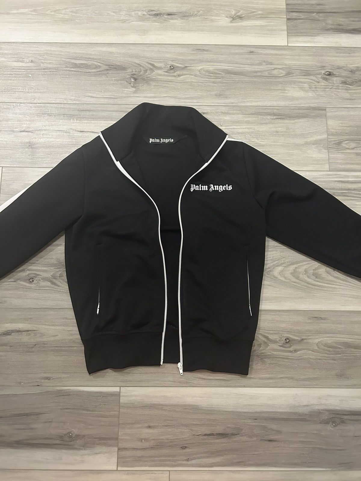 image of Palm Angels Classic Track Jacket 'black/white', Men's (Size Small)