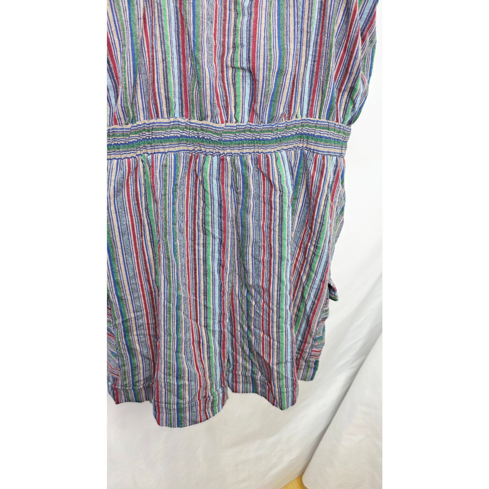Other Wild Fable Striped Boho Romper Festival Summer Cottagecore Size L / US 10 / IT 46 - 5 Thumbnail