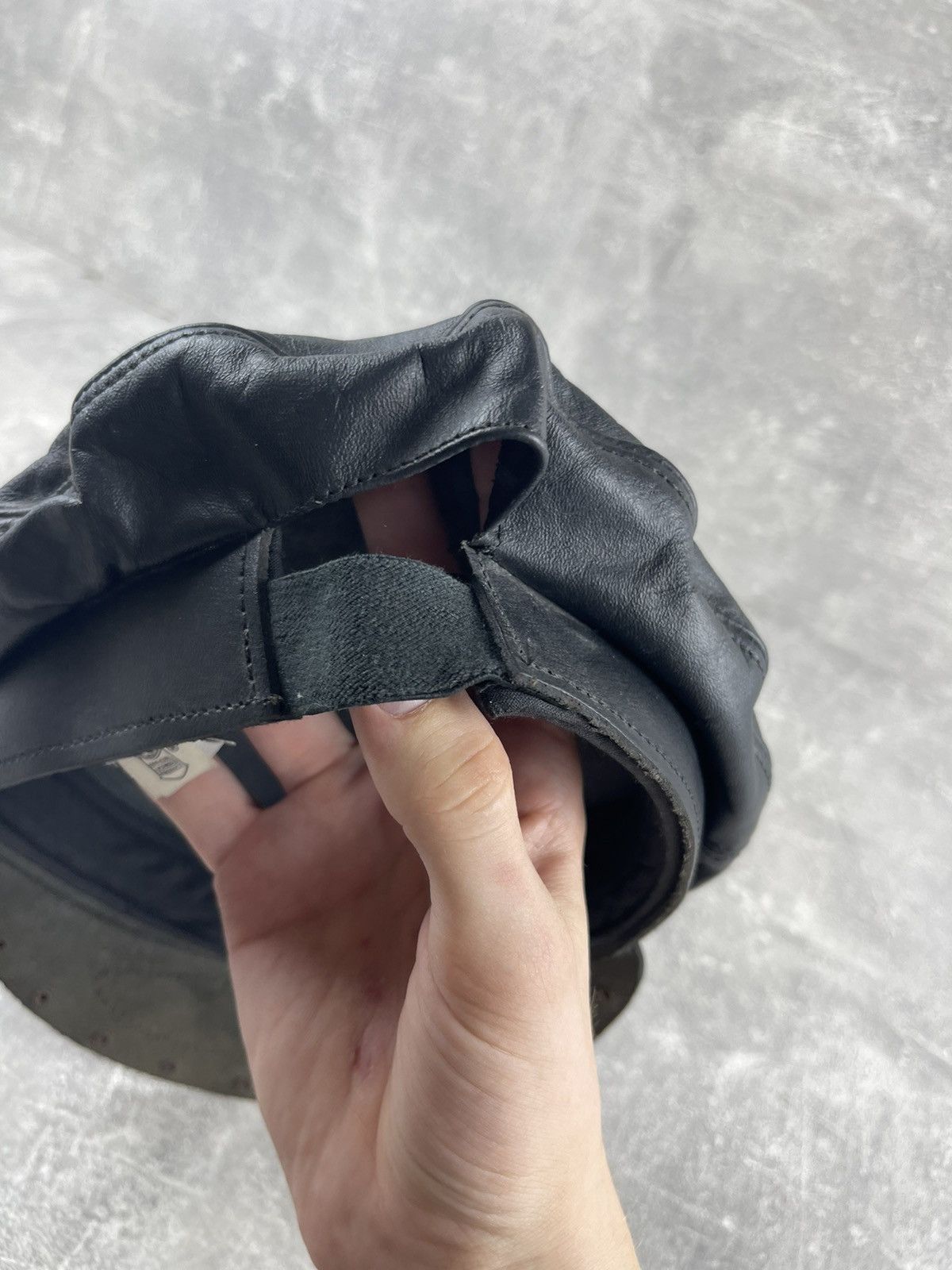 Harley Davidson × Vintage Harley Davidson Punk 80s Leather Logo Chain Captains Cap Size ONE SIZE - 13 Thumbnail
