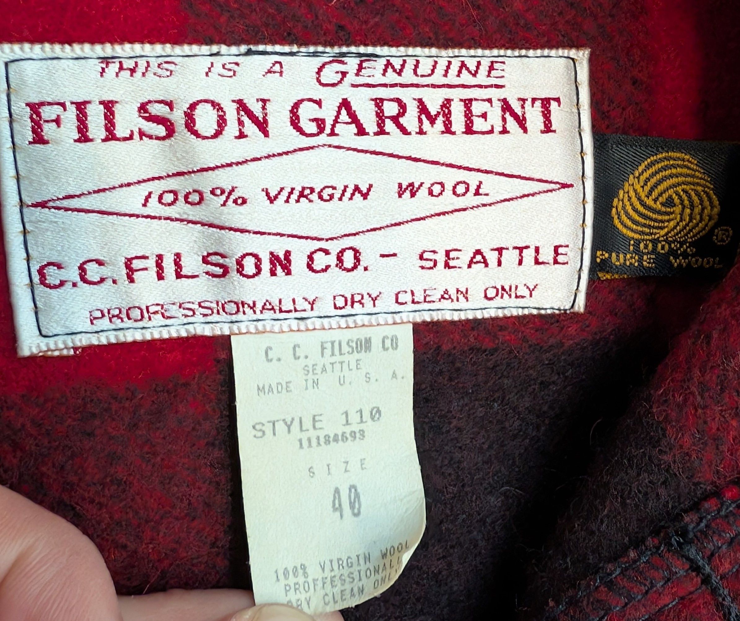 Filson Vintage Filson Style 110 Mackinaw Wool Cruiser Jacket Plaid Size US M / EU 48-50 / 2 - 3 Thumbnail