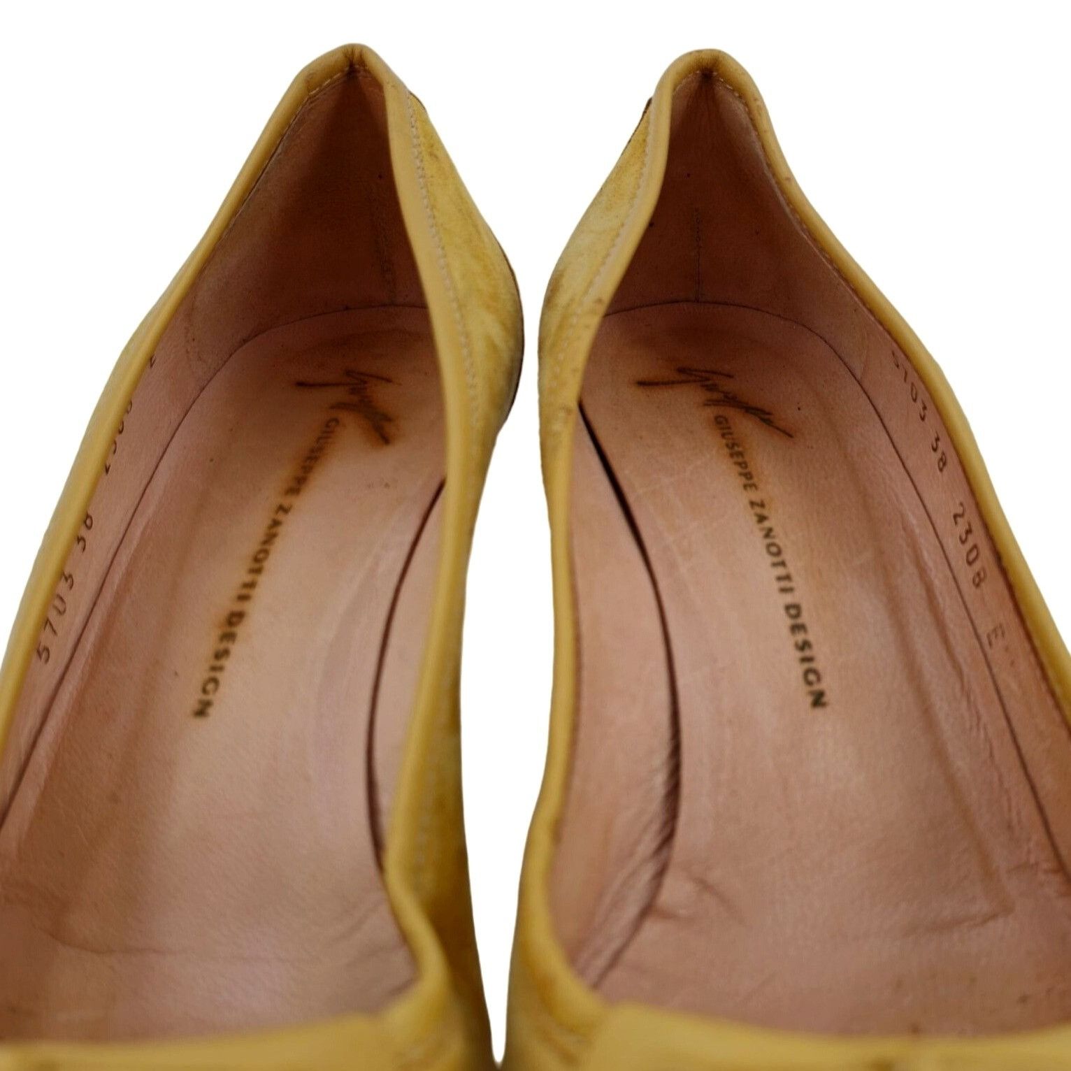 Giuseppe Zanotti Giuseppe Zanotti Italy Mustard Suede Tasseled Kitten Heels 8 Size US 8 / IT 38 - 6 Thumbnail