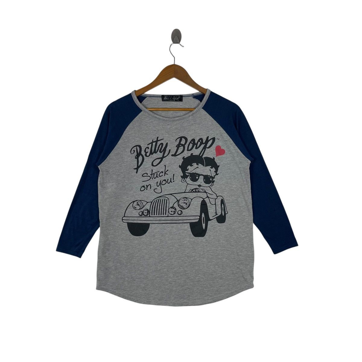 Vintage Vintage Betty Boop Raglan Three Quarter Tee Shirt Size M / US 6-8 / IT 42-44 - 1 Thumbnail