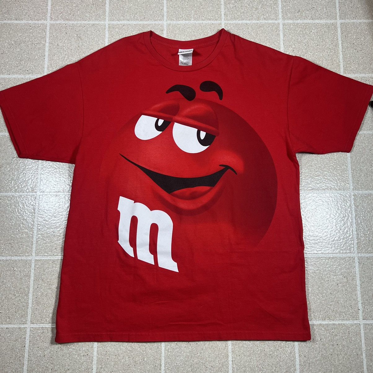 Vintage Vintage Y2k M&M World Red M&M All Over Print T Shirt Size US XL / EU 56 / 4 - 1 Thumbnail
