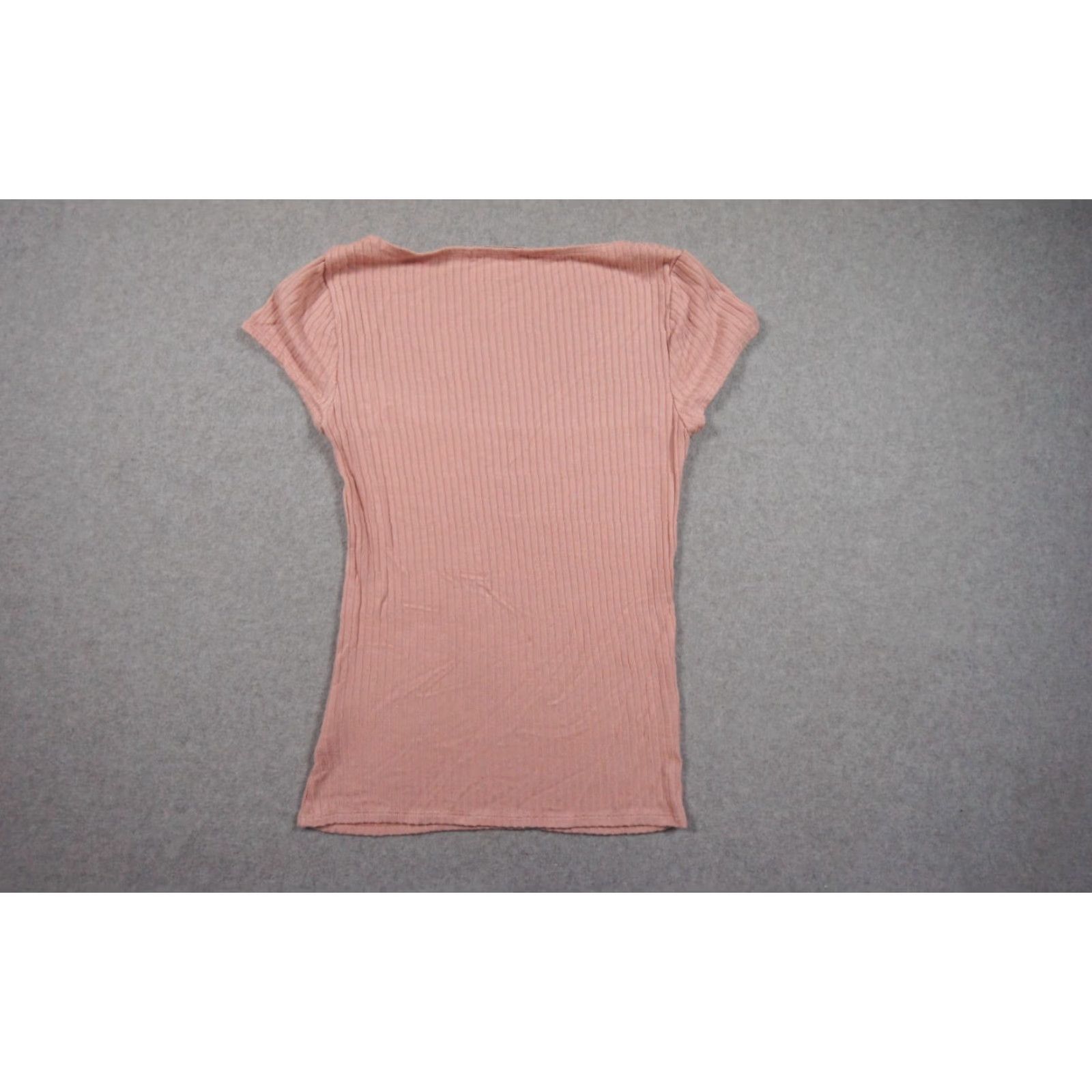 Reformation Reformation Shirt Womens XS Pink Knit Short Sleeve Square Neck Casual Size XS / US 0-2 / IT 36-38 - 5 Thumbnail