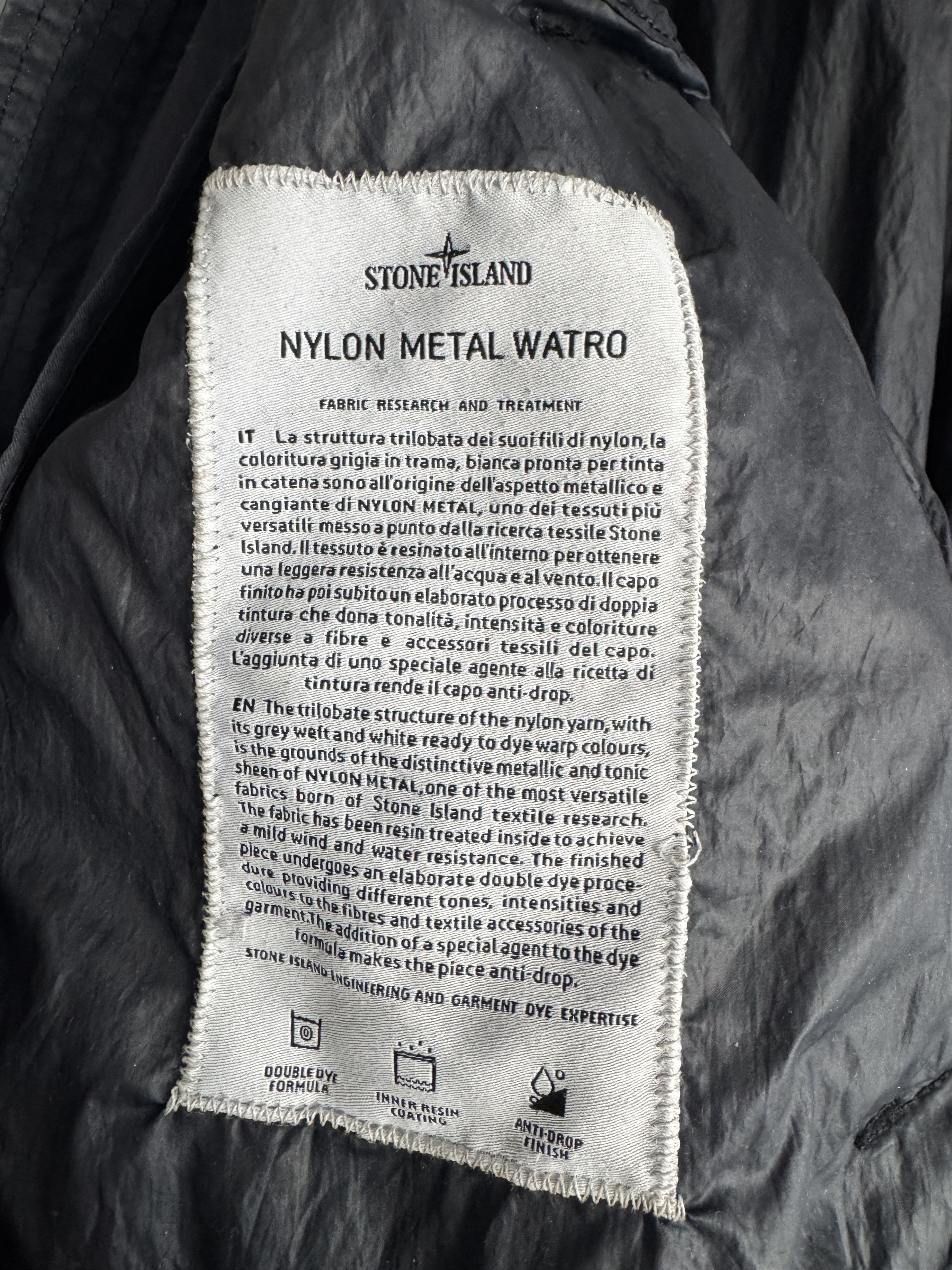 Stone Island Stone Island Black Navy Nylon Metal Watro Shimmer Jacket Size US XL / EU 56 / 4 - 9 Thumbnail