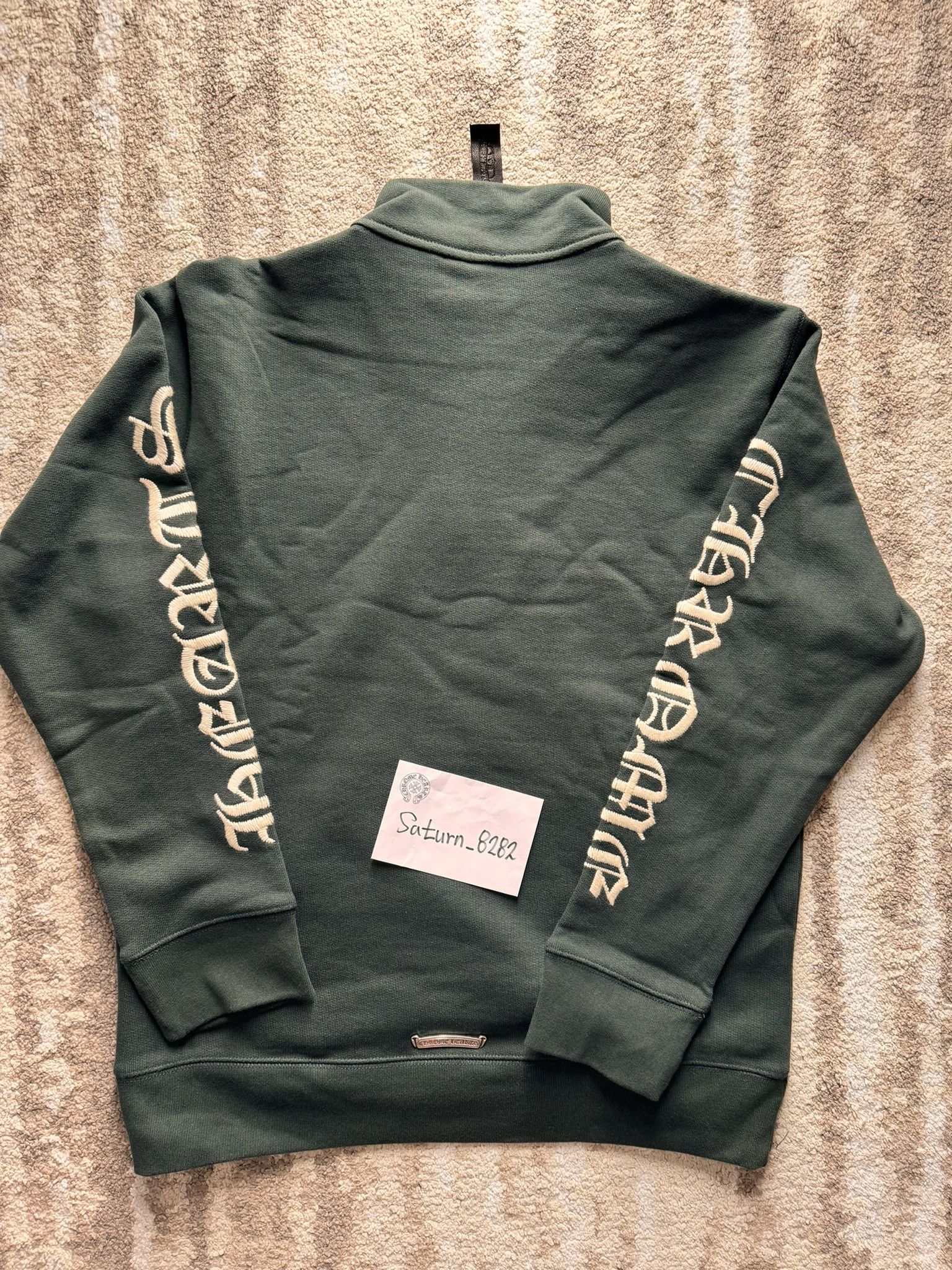 Chrome Hearts chrome hearts script logo embroidery half zip GREEN MEDIUM Size US M / EU 48-50 / 2 - 6 Thumbnail