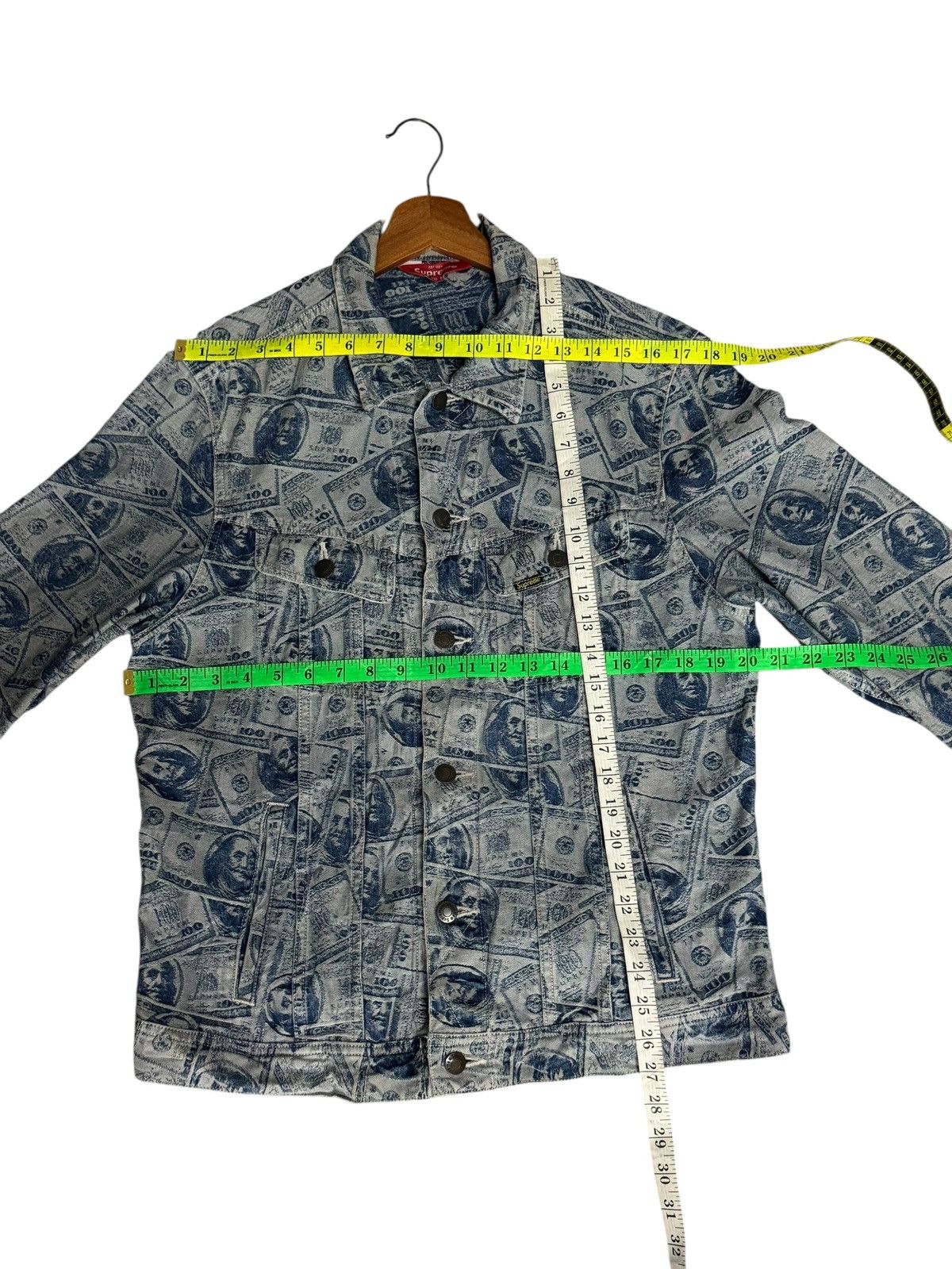 Supreme Supreme Dollar Bills Print Denim Jacket Size US M / EU 48-50 / 2 - 14 Thumbnail