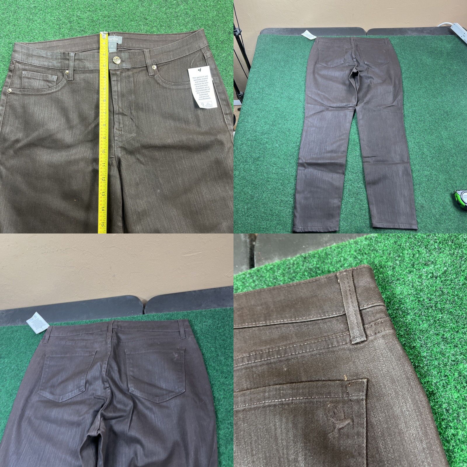 Vintage Martha Stewart Women Brown Casual Pants 12 31x30 New W Tags Size 34" / US 12 / IT 48 - 8 Thumbnail