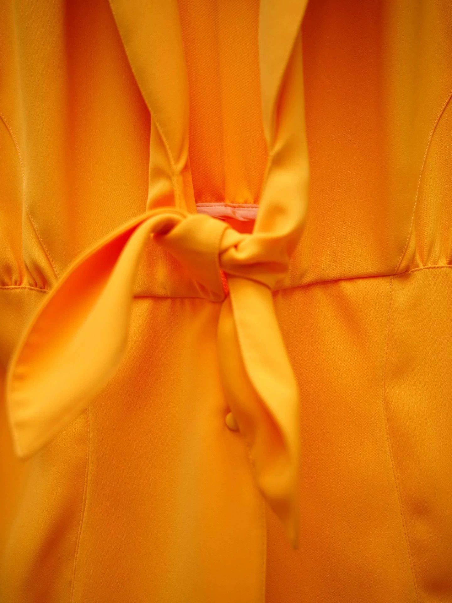 Thierry Mugler Thierry Mugler Vintage Orange Asymmetric Knot Blazer Size M / US 6-8 / IT 42-44 - 3 Thumbnail