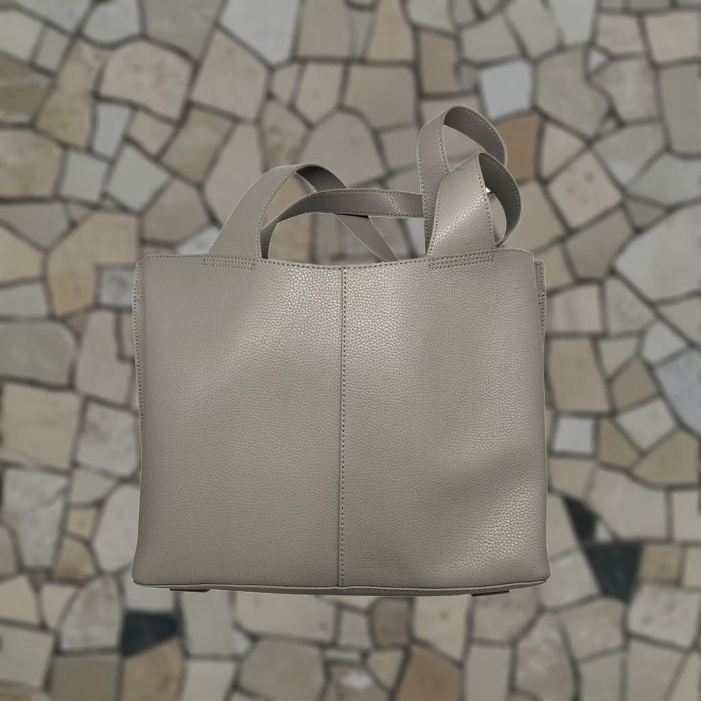 Vintage Hobo Gray Leather Tote Bag Tote Women Gray Leather with Dual Handles & Spacious Interior #6643 Size ONE SIZE - 1 Thumbnail