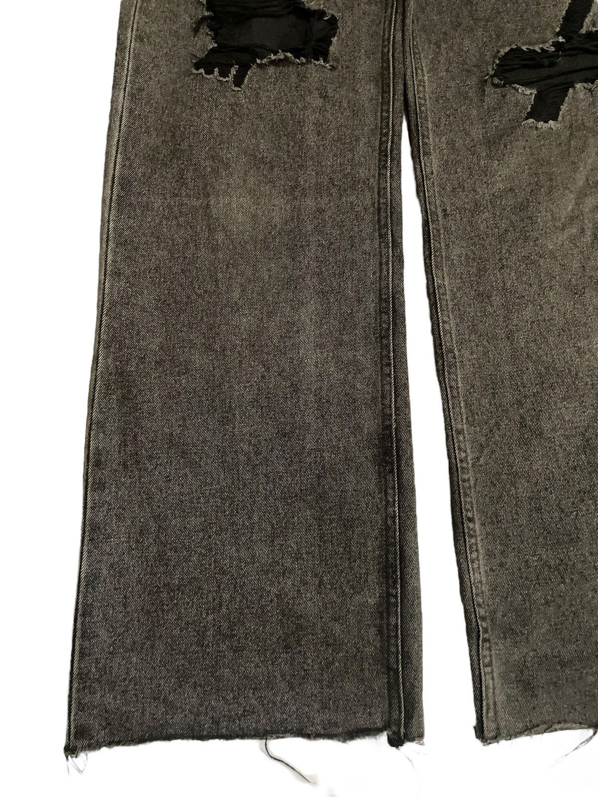 KMRii Vintage Japanese Distressed Fade Wash Wide Leg Baggy Jeans Size 26" / US 2 / IT 38 - 6 Thumbnail