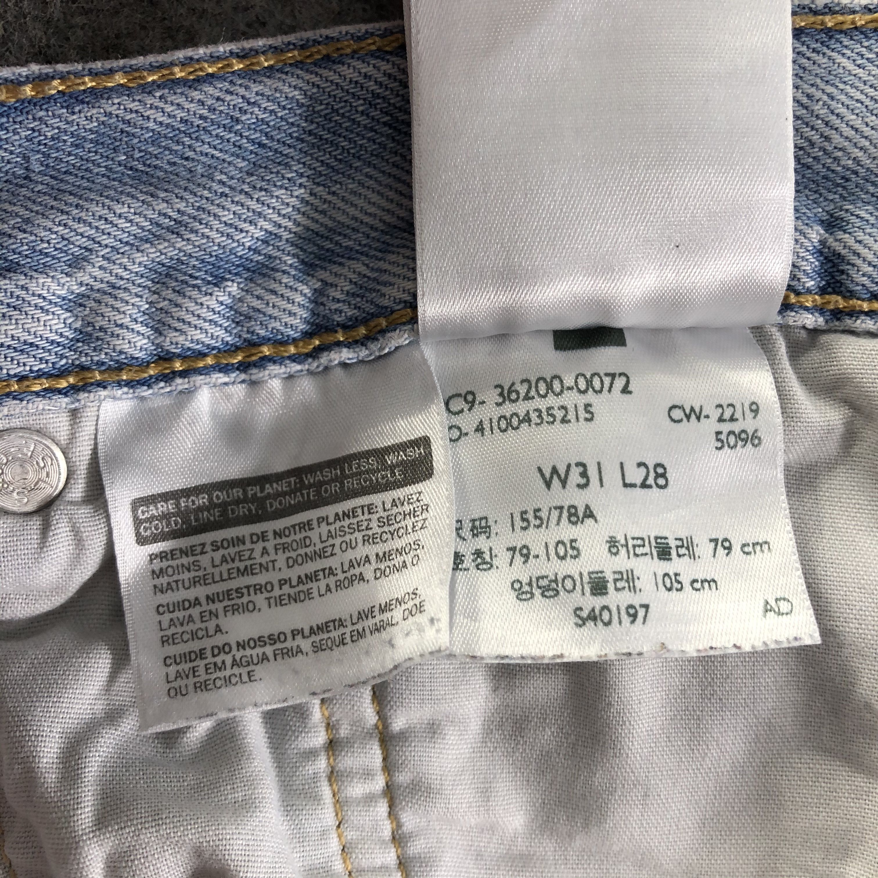 Levi's Vintage Light Wash Levis 501 Jeans-J3703 Size US 33 - 19 Thumbnail