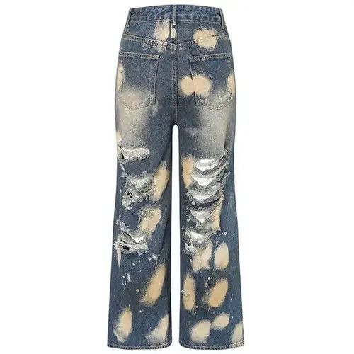 VIBE Ripped Distressed Baggy Jeans Size US 32 / EU 48 - 2 Thumbnail