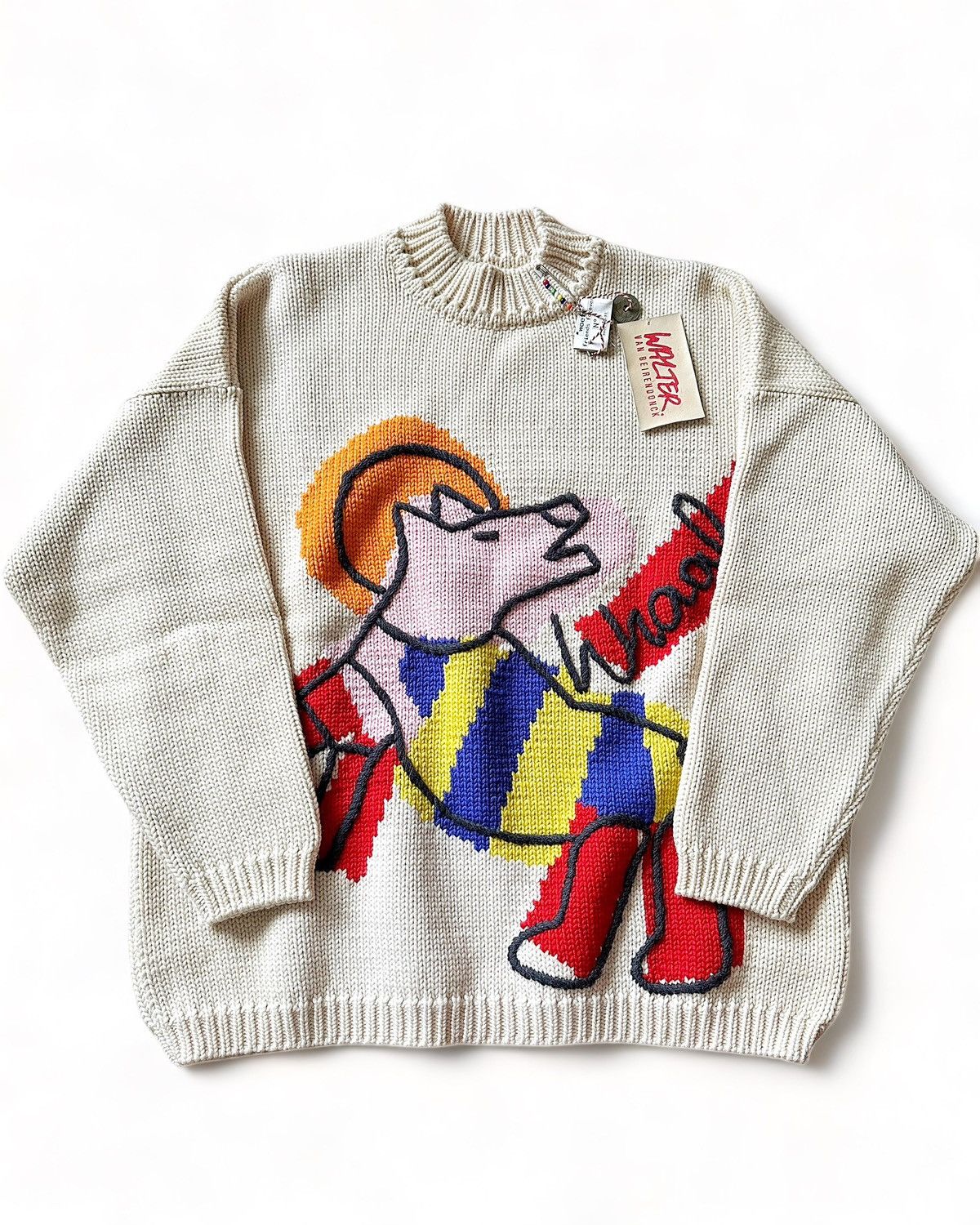 Walter Van Beirendonck 1991 RARE R.I.P. Sado Dog Oversized Knit