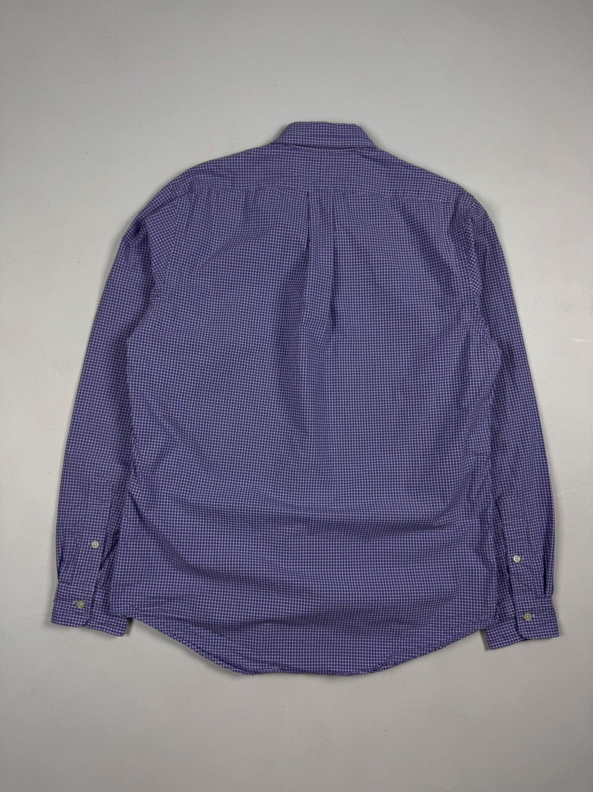 Polo Ralph Lauren × Ralph Lauren POLO Ralph Lauren Purple White Plaid Long Sleeve Shirt Size US M / EU 48-50 / 2 - 8 Thumbnail
