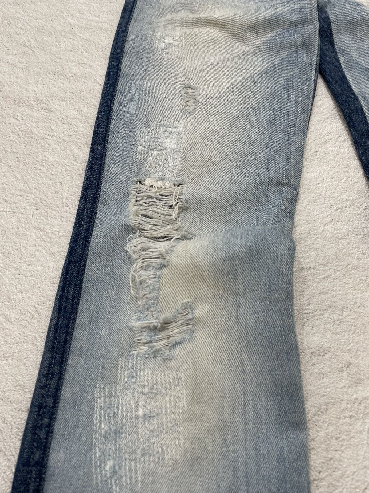 Dolce & Gabbana Dolce & Gabbana Distressed Denim Color Block Y2K Size 28" / US 6 / IT 42 - 4 Thumbnail