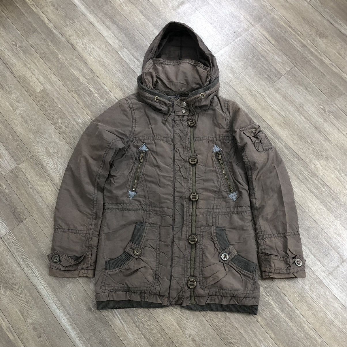 If Six Was Nine 2000s Type Air Force 07 Washed Bondage Lgb Goa Bono Jacket Size US L / EU 52-54 / 3 - 13 Thumbnail