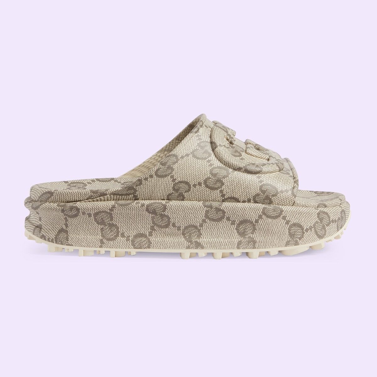 Gucci o1s1wg110125 Slide Sandal with Interlocking G in Beige Size US 9.5 / EU 42-43 - 1 Thumbnail