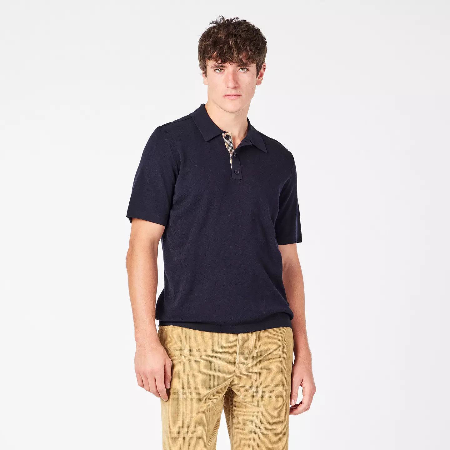 Burberry o1g2r1mq0426 Knitted Short Sleeve Polo Shirt in Navy Size US M / EU 48-50 / 2 - 3 Thumbnail