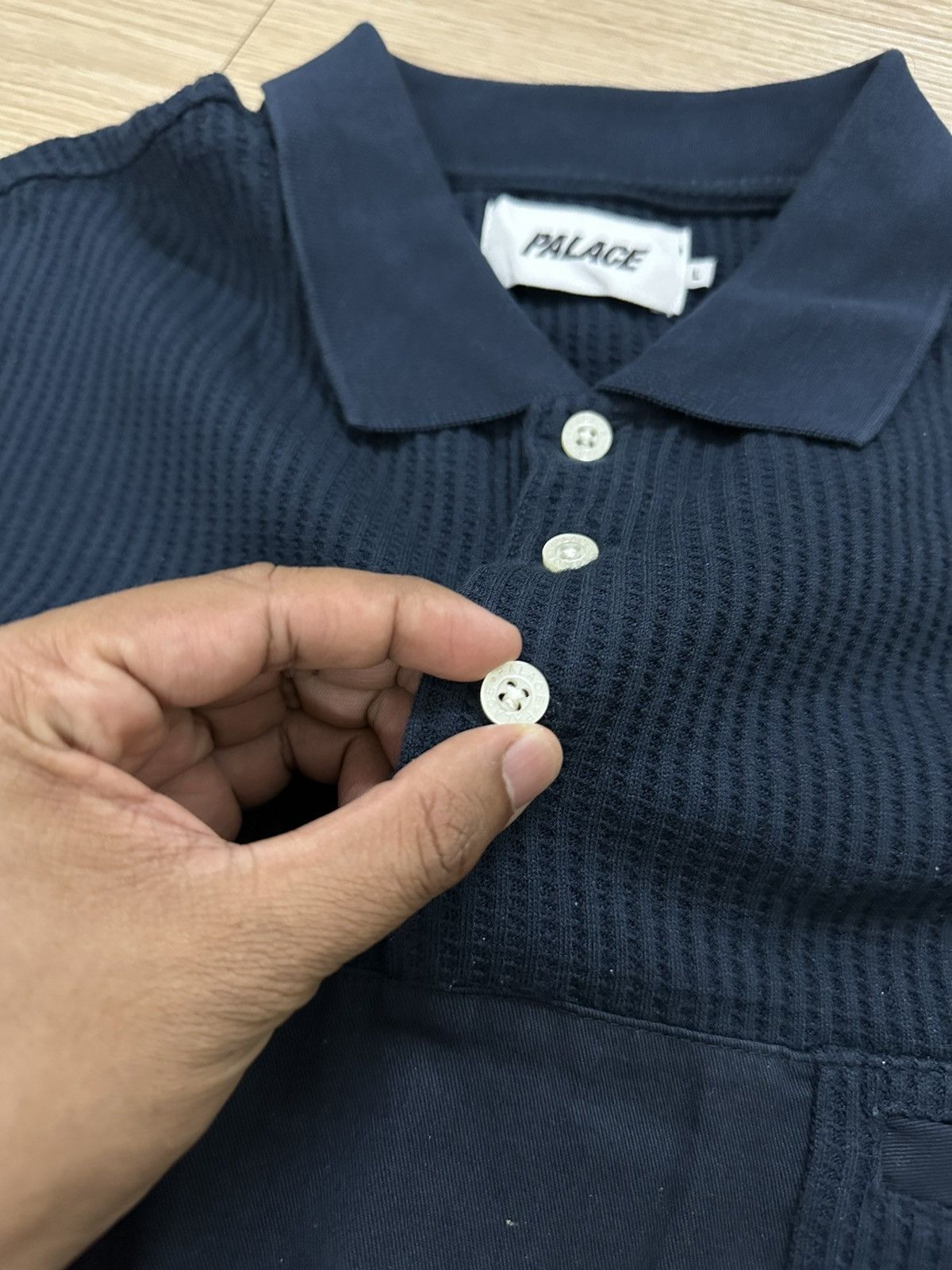 Palace Rare And Beautiful Palace Waffle On Polo Shirt Size US L / EU 52-54 / 3 - 7 Thumbnail