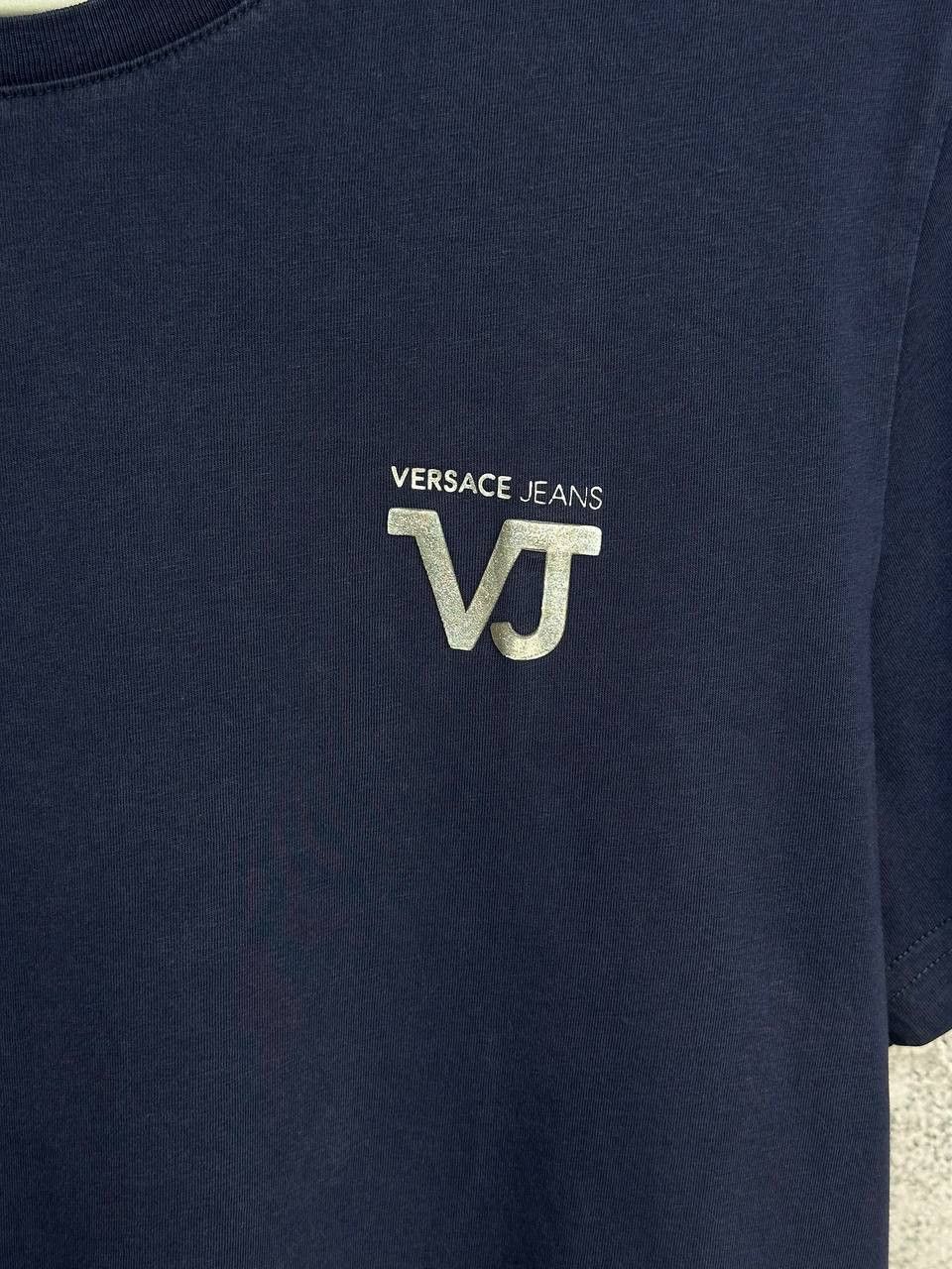 Versace Versace Jeans VJ Logo T-Shirt Blue Crew Neck Tee SS Size US M / EU 48-50 / 2 - 9 Thumbnail