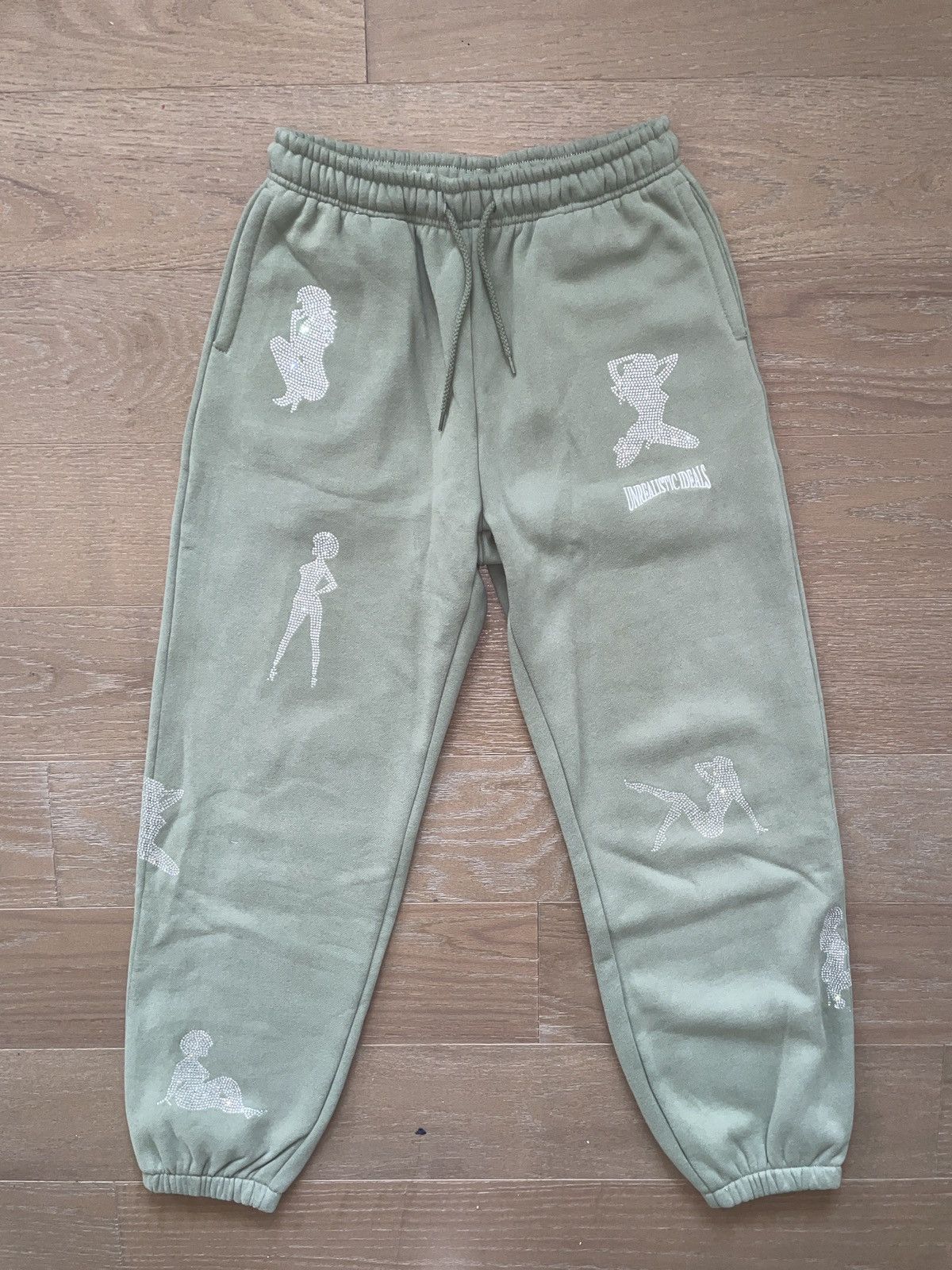 Named Collective NAMED COLLECTIVE - GREEN RHINESTONE CAMO SWEATPANTS Size US 30 / EU 46 - 3 Thumbnail