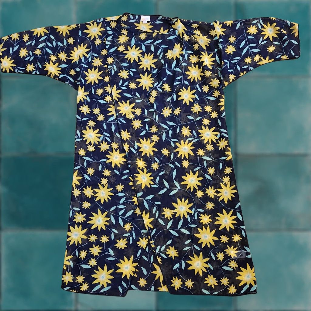 Vintage VINTAGE LuLaRoe Shirley Kimono Womens M Floral Yellow Blue Open Front Cardigan Size M / US 6-8 / IT 42-44 - 1 Thumbnail