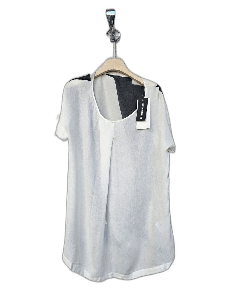 Ann Demeulemeester Ann Demeulemeester Asymmetrical Silk T-Shirt Size M / US 6-8 / IT 42-44 - 1 Thumbnail