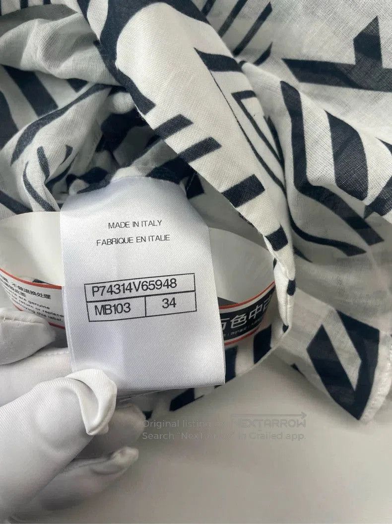 Chanel Chanel Black White Star Stripe Shirt. Size US XS / EU 42 / 0 - 4 Thumbnail