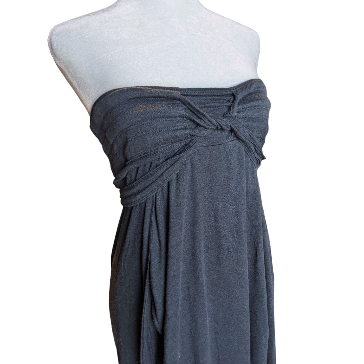 Other Horny Toad Gray Metomorphose Convertible Halter Dress Skirt Size 27" / US 4 / IT 40 - 5 Thumbnail