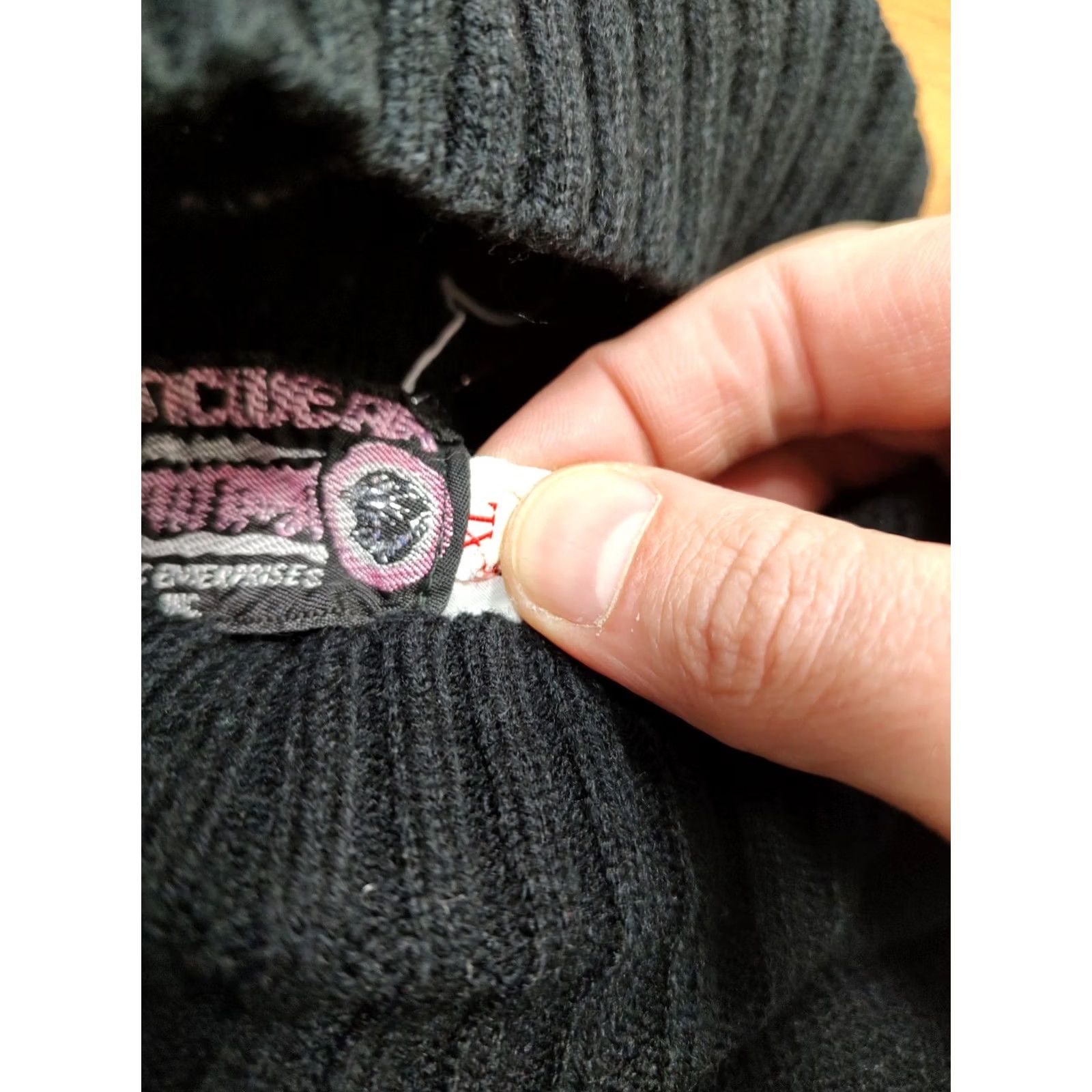 Vintage VINTAGE Arctic Wear Arctic Cat Skidoo Snowmobile Sweater Medium Black XL Pullover Turtleneck Knit/Lightweight Casual Winter Outdoors Mens Size XL / US 12-14 / IT 48-50 - 6 Thumbnail