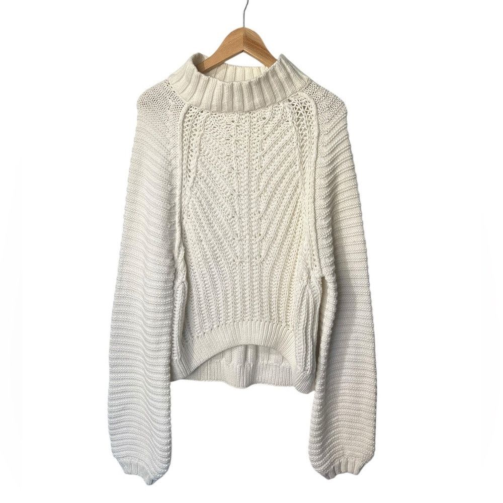 Free People Free People Sweetheart Mock Neck Sweater in Ivory in Sz Med Size M / US 6-8 / IT 42-44 - 6 Thumbnail