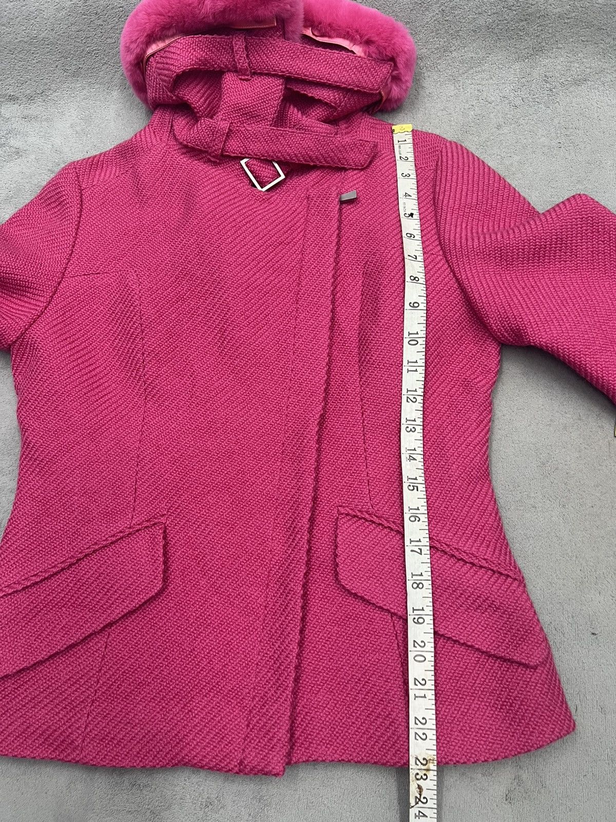 Karl Lagerfeld KARL LAGERFELD FUCHSIA TWEED JACKET Size S / US 4 / IT 40 - 15 Thumbnail