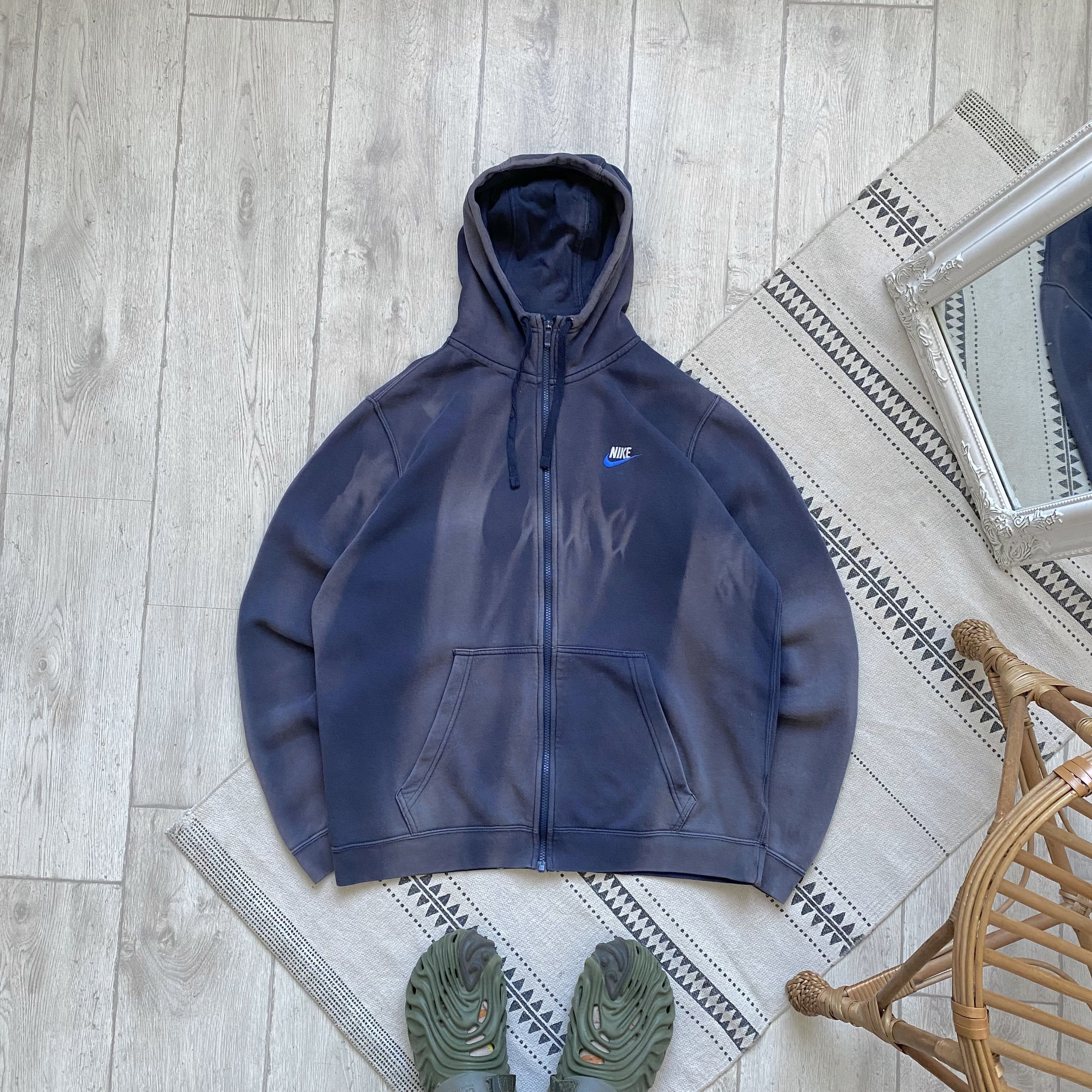 Nike 🛠️Sun Faded Nike Zip up Baggy Hoodie Vintage style Size US M / EU 48-50 / 2 - 1 Thumbnail