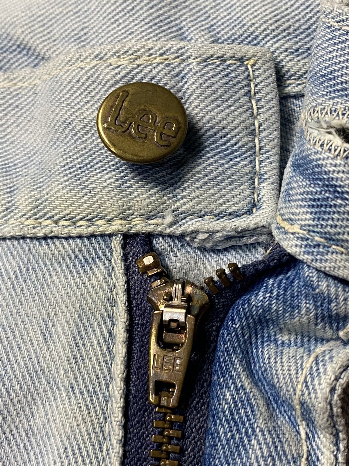 Lee × Vintage Vintage Lee MR Slim Straight Rindem Was Jeans W28 Size US 28 / EU 44 - 9 Thumbnail
