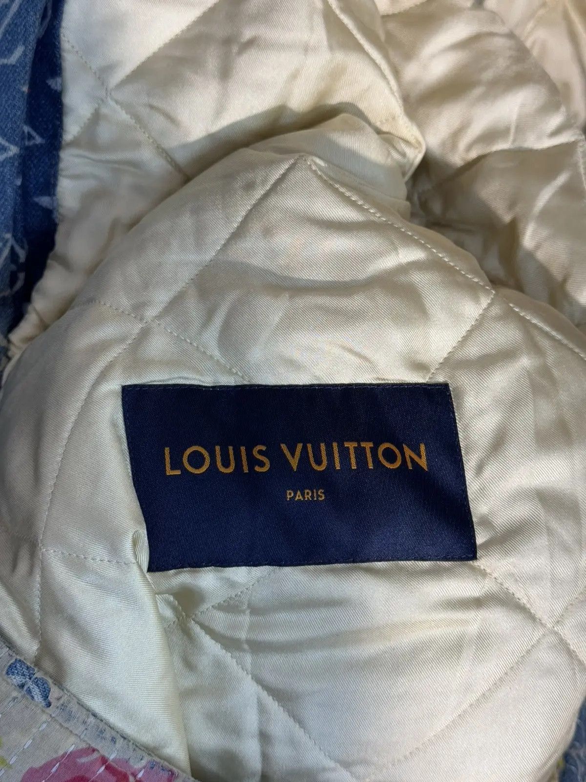 Louis Vuitton Blue Monogram Distressed Floral Workwear Jacket Size US L / EU 52-54 / 3 - 7 Thumbnail