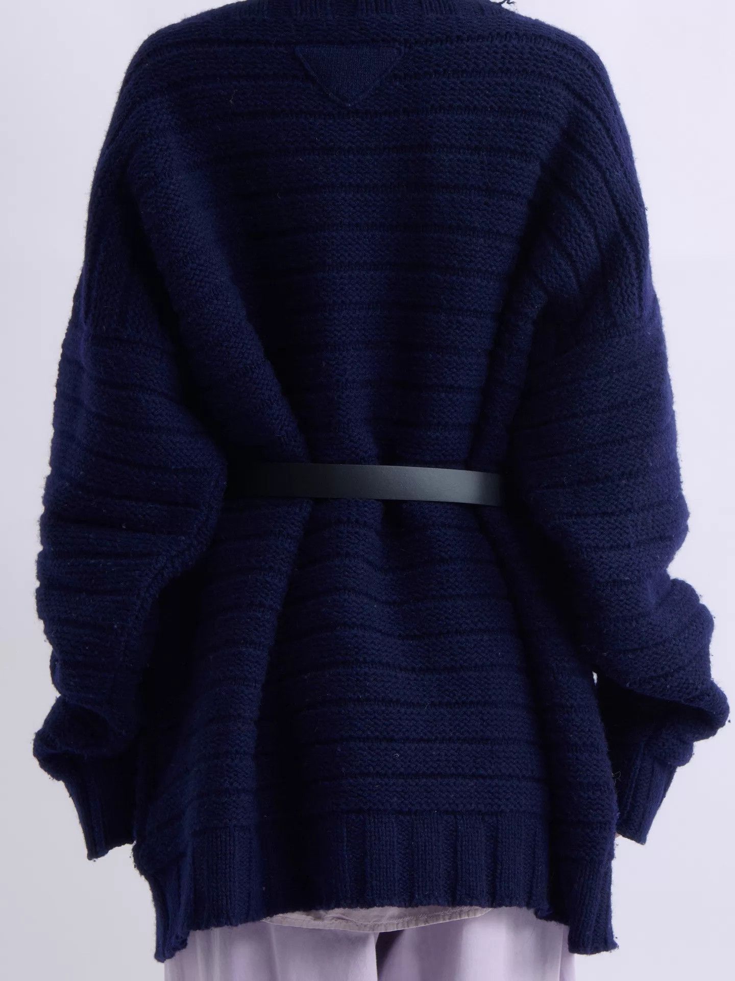 Prada PRADA by RAF SIMONS navy oversized wool sweater Size XL / US 12-14 / IT 48-50 - 7 Thumbnail