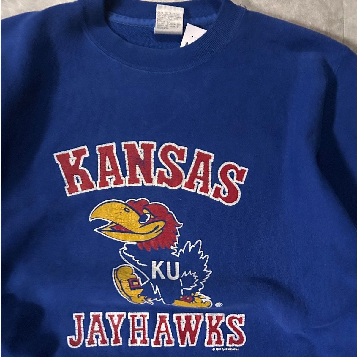 Other 90's Vintage Kansas Jayhawks Blue Crewneck -L Size US L / EU 52-54 / 3 - 3 Thumbnail