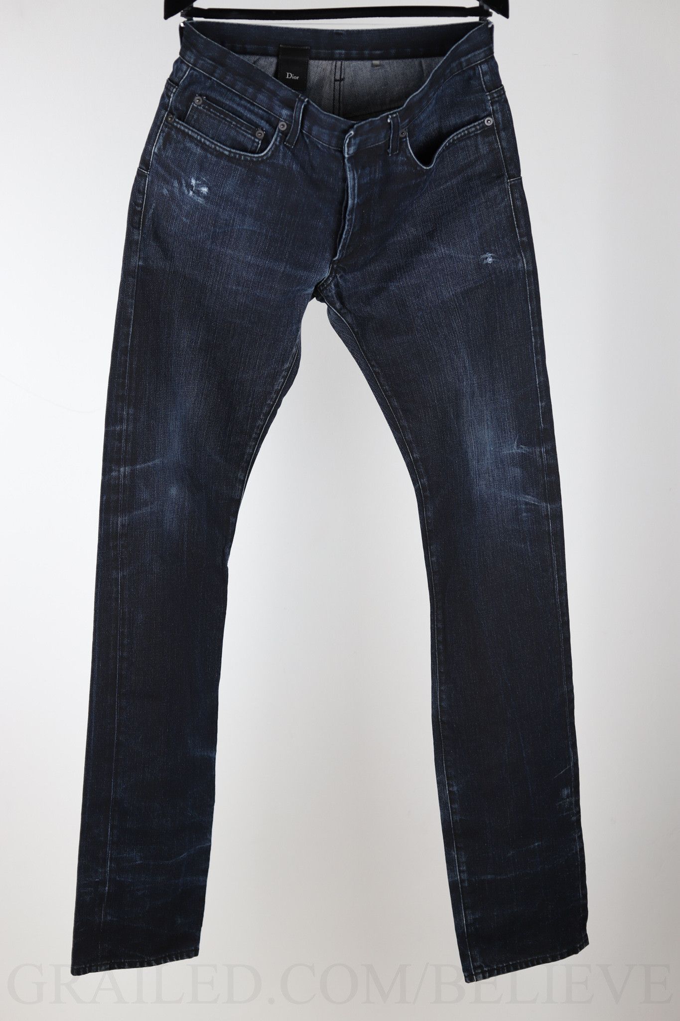 image of Dior Jeans Dark Blue OG Marks 125 in Blue Denim, Men's (Size 31)