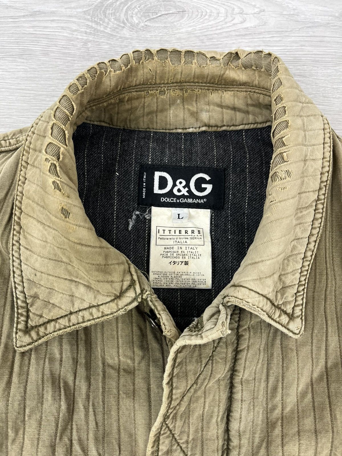 Dolce & Gabbana Dolce&Gabbana Vintage 00s Archive Quilted Distressed Jacket Size US S / EU 44-46 / 1 - 12 Thumbnail