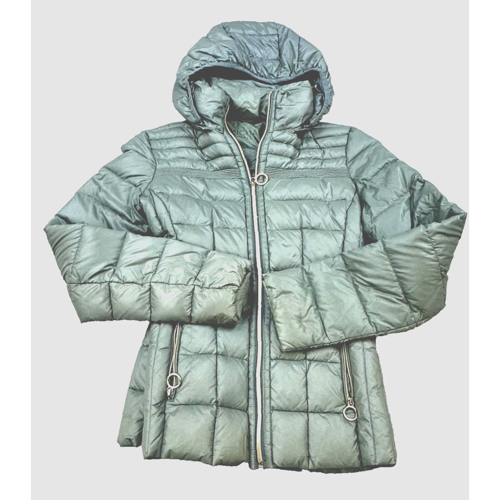 Michael Kors Michael Kors Jacket Womens Small Gray Packable Down Fill Hooded Puffer Coat Size S / US 4 / IT 40 - 2 Thumbnail