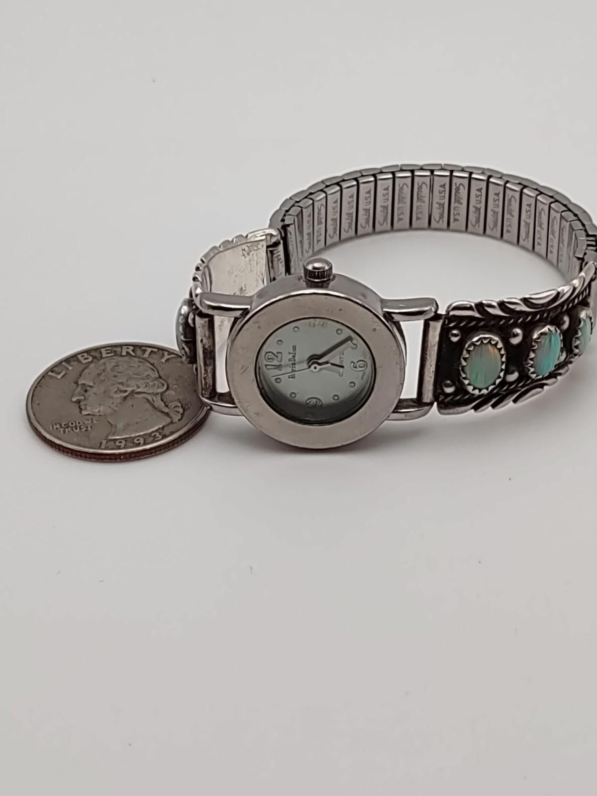 Other Paris Delon Sterling Silver Opal Jewelry Watch Speidel Size ONE SIZE - 5 Thumbnail