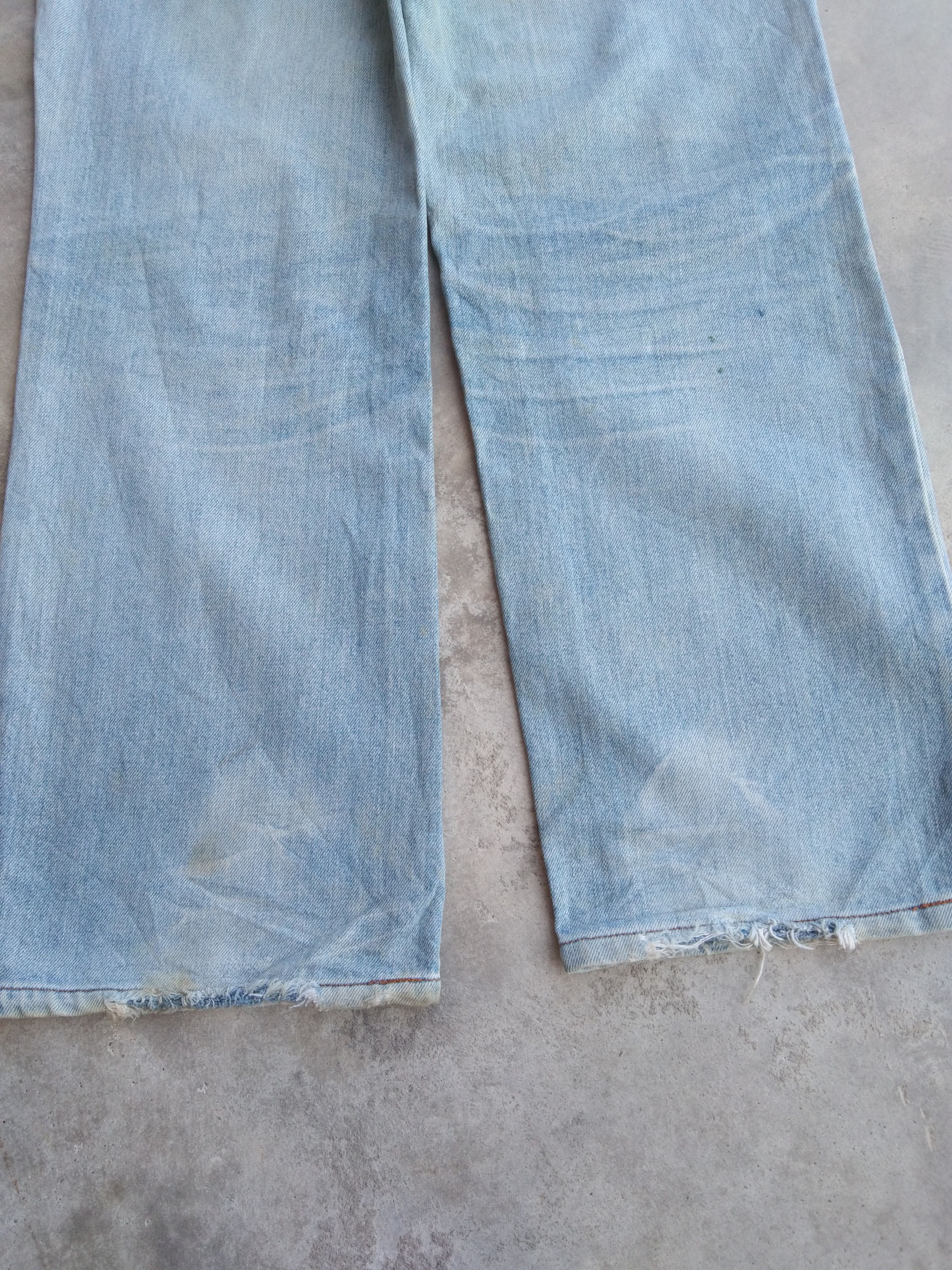 Japanese Brand Vintage Faded Blue Big Born Dirty Distressed Jeans 32x29 Size US 32 / EU 48 - 4 Thumbnail