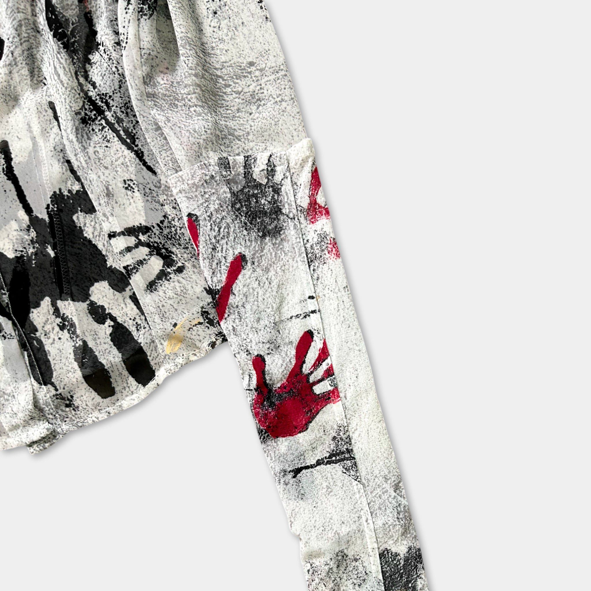 Just Cavalli Just Cavalli Elongated Mesh Hands Shirt Size US M / EU 48-50 / 2 - 3 Thumbnail