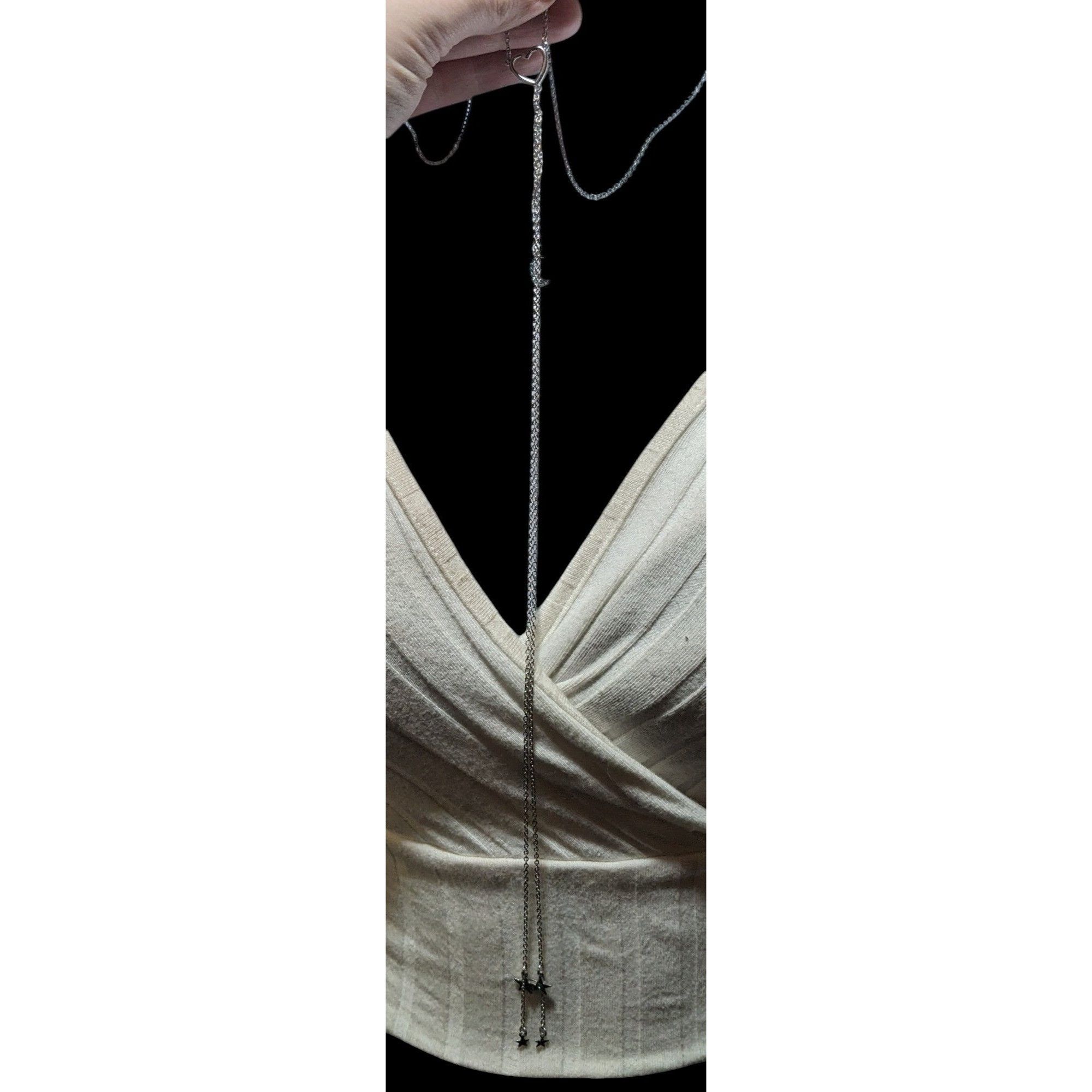 Other Minimalist Modern Lariat Heart Moon And Star Charm Necklace Size ONE SIZE - 2 Thumbnail